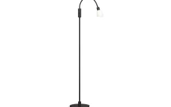 Cut Enkel Golvlampa 140cm Svart/Opalglas
