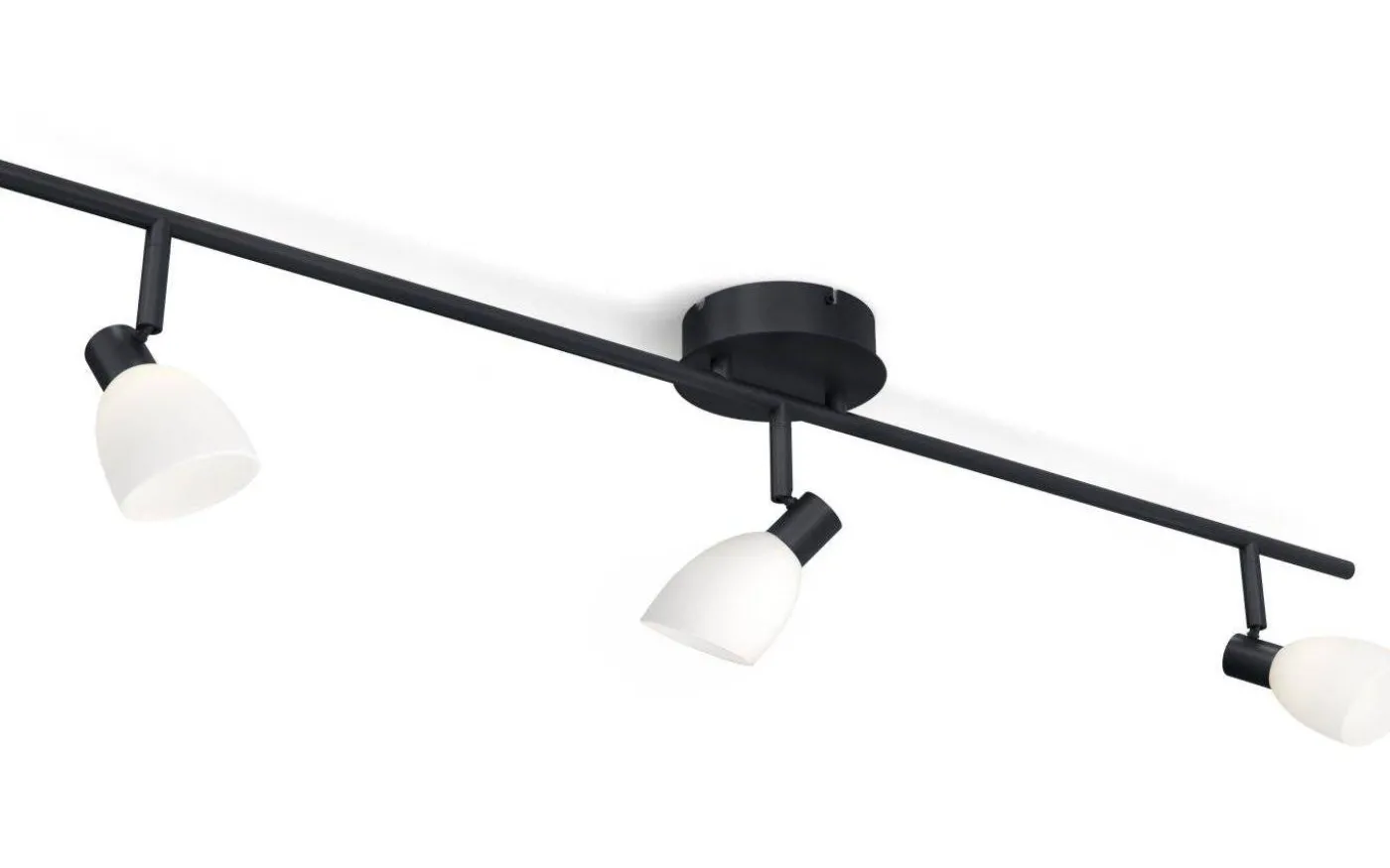 Cut Takspotlight 100cm Svart/Opalglas