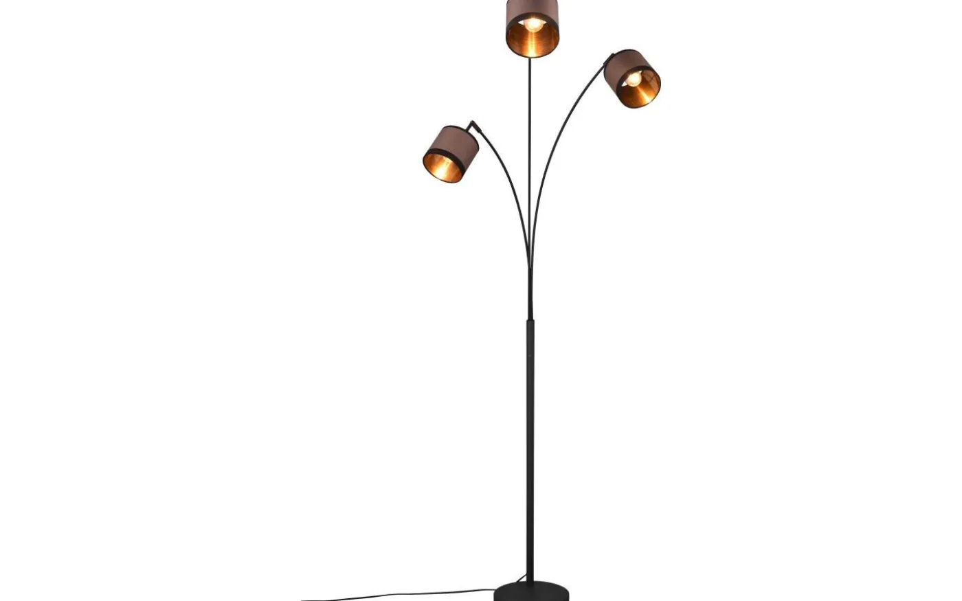 Davos Golvlampa 3-delad E14 matt svart/grå