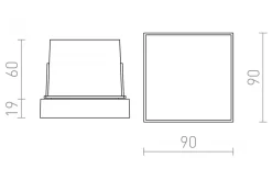 Dejavu SQ9 Vägglampa LED