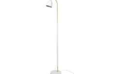 Deluxe Golvlampa 133cm LED GU5,3 Dimbar Vit/Mässing