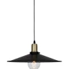 Disc Taklampa 40cm E27 Svart/Borstad Mässing
