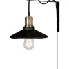 Disc Vägglampa Svart/Mässing