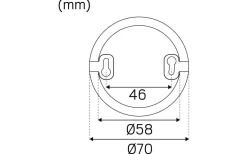 Distansring Hidealite 1202 Möbelspotlight Vit