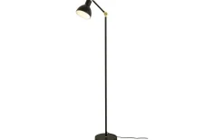 Dublin Golvlampa 140cm Svart/Matt Mässing