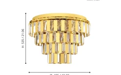 Erseka Plafond 48,5cm Mässing
