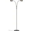 Fladen Golvlampa 2L 140cm Nickel
