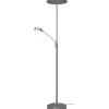 Franklin Golvlampa LED uplight borstad stål