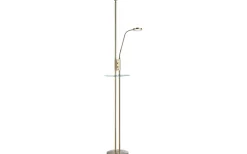 Friend Golvlampa 1,8m LED 3000K 18W+5W Dimbar Antikmässing