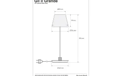 Gil Il Grande Bordslampa 40cm Krom