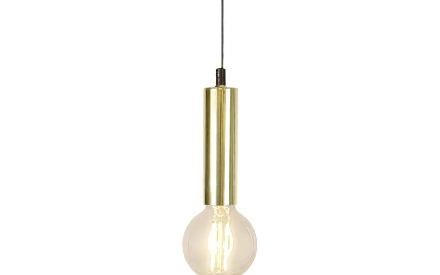 Glans Pendel E27 3,5m kabel Mässing