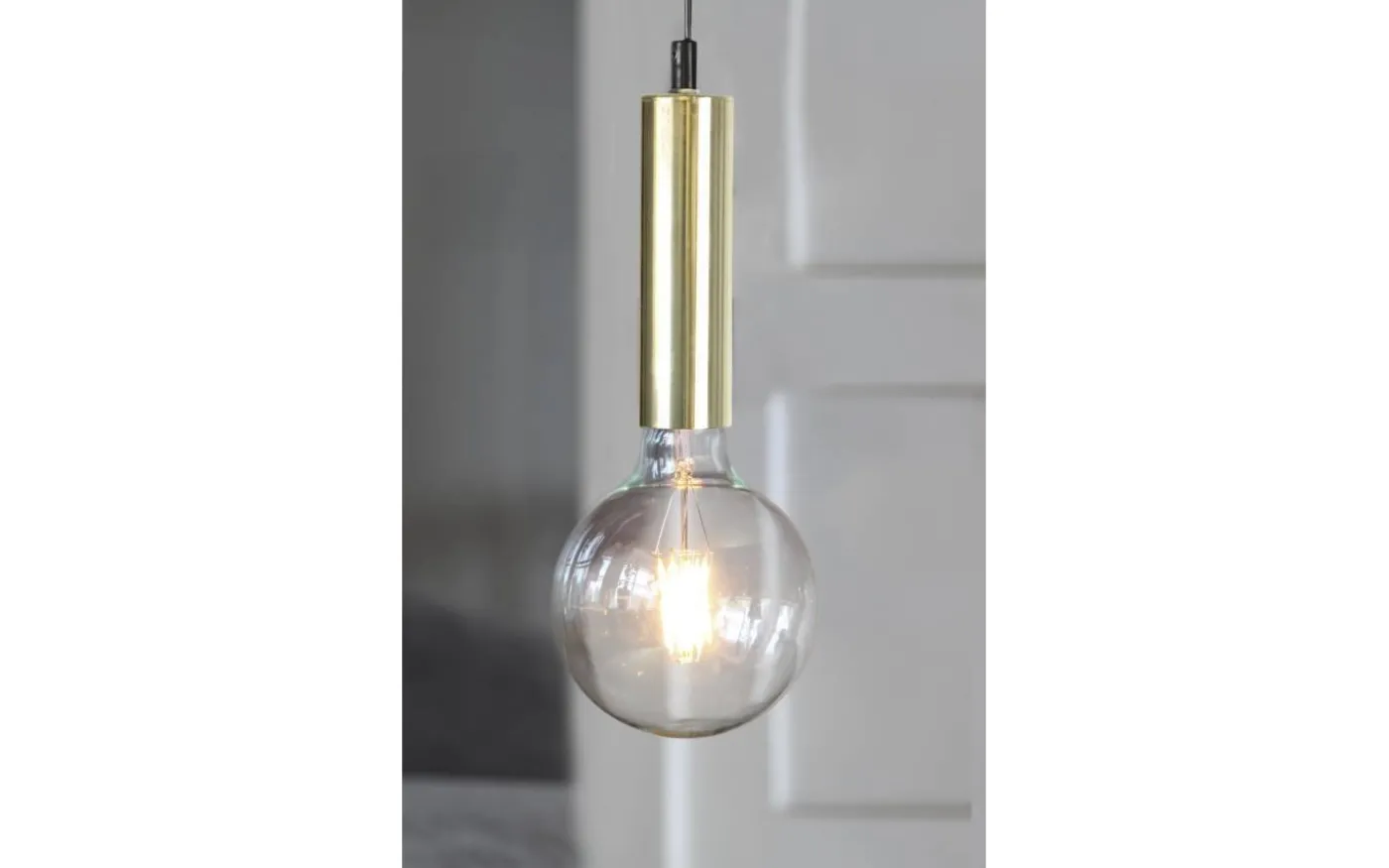 Glans Pendel E27 3,5m kabel Mässing