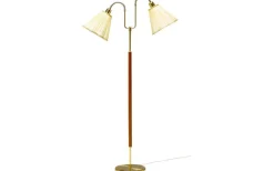 Gripsholm Golvfot 148cm Mässing/Körsbär