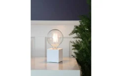 Kub Bordslampa E27 9cm Vit