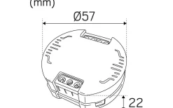 LED-driver Jolly Round Konstantström 350mA 0-9W Dimbar för Apparatdosa