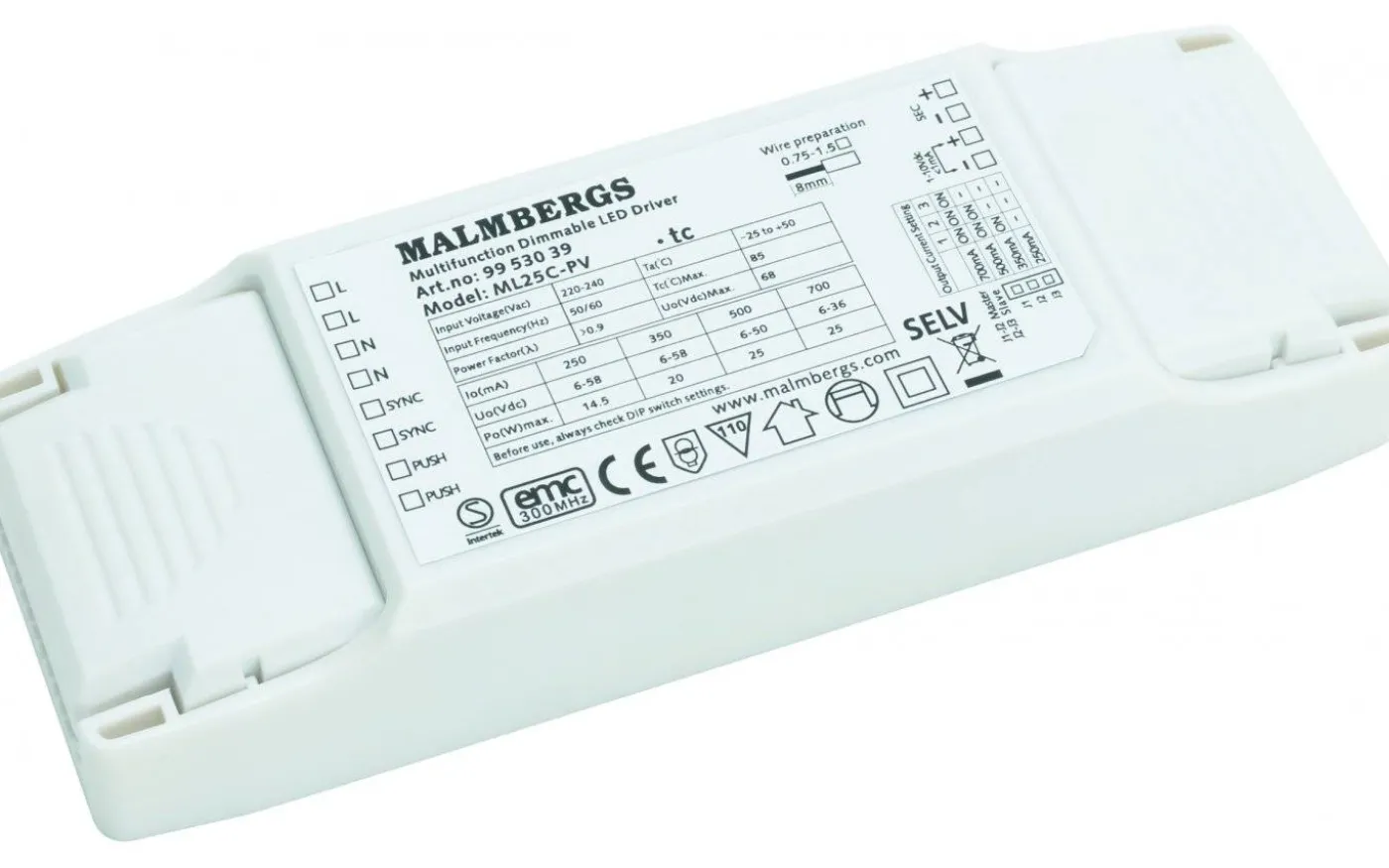 LED-driver Konstantström Multi 250mA, 350mA, 500mA, 700mA Dimbar