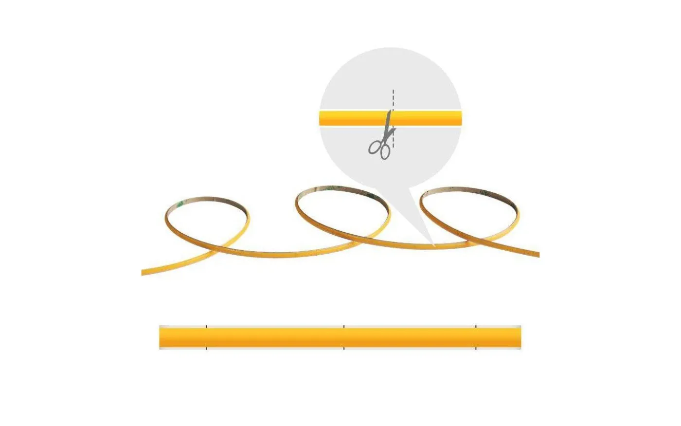 LEDstrip 12V 5m COB 3000K 5W/m