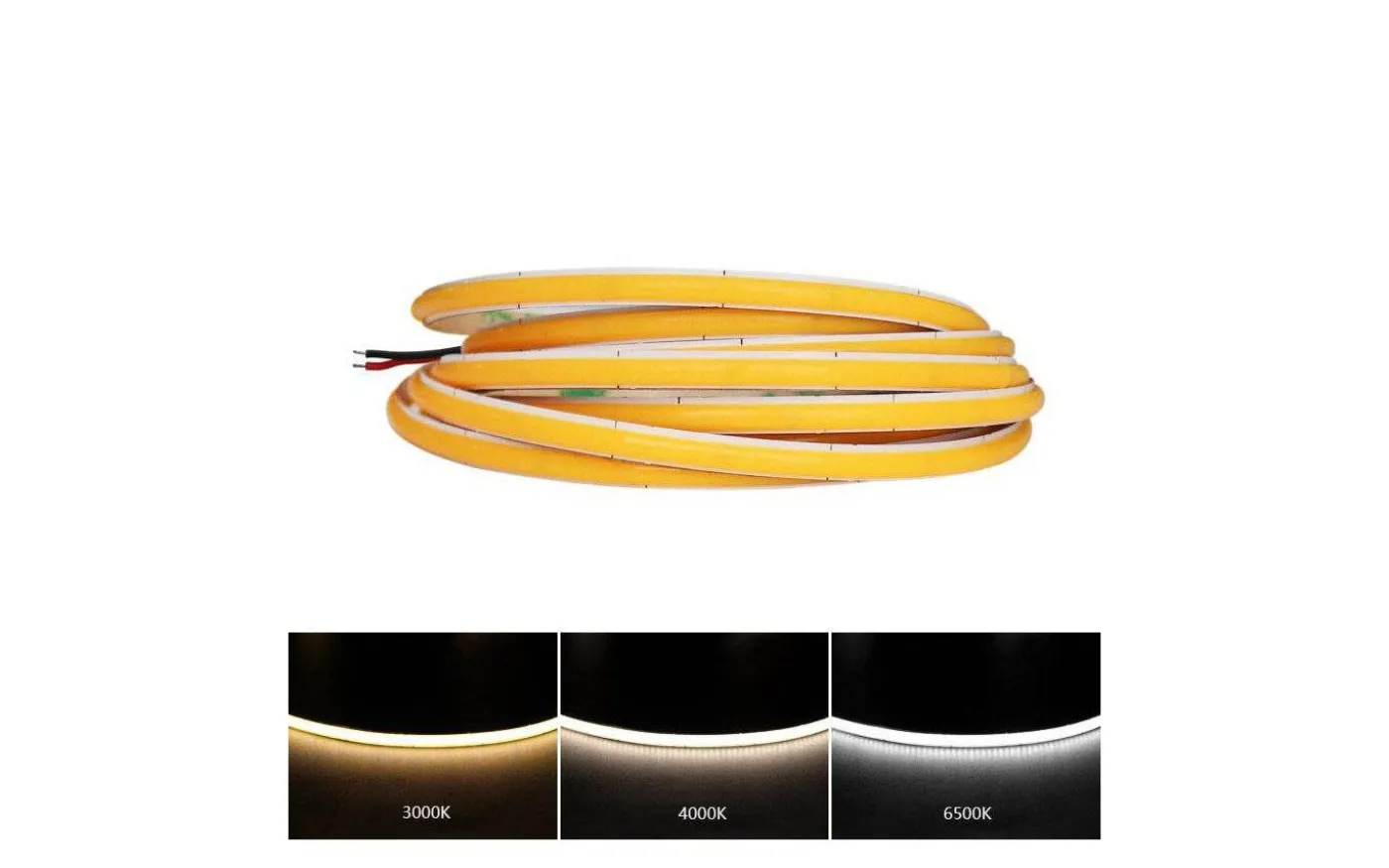 LEDstrip 12V 5m COB 3000K 5W/m