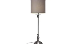 Linne Lampskärm Cylinder Ø20cm Grå