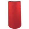 Linne Lampskärm Cylinder Ø16cm Röd
