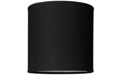 Linne Lampskärm Cylinder Ø25cm Svart