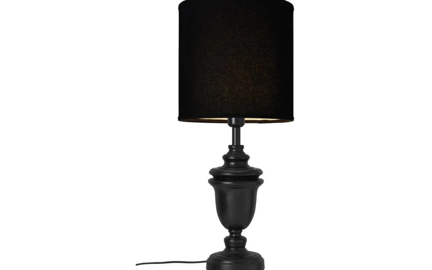 Linne Lampskärm Cylinder Ø25cm Svart