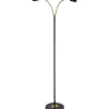 Ljusdal Golvfot 140cm 2L Svart/Matt Mässing Ex. Lampskärmar