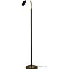 Ljusdal Golvfot 140cm 1L Svart/Matt Mässing Ex. Lampskärm