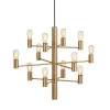 Manola Takkrona 60cm LED 12x2,5W Satinmässing