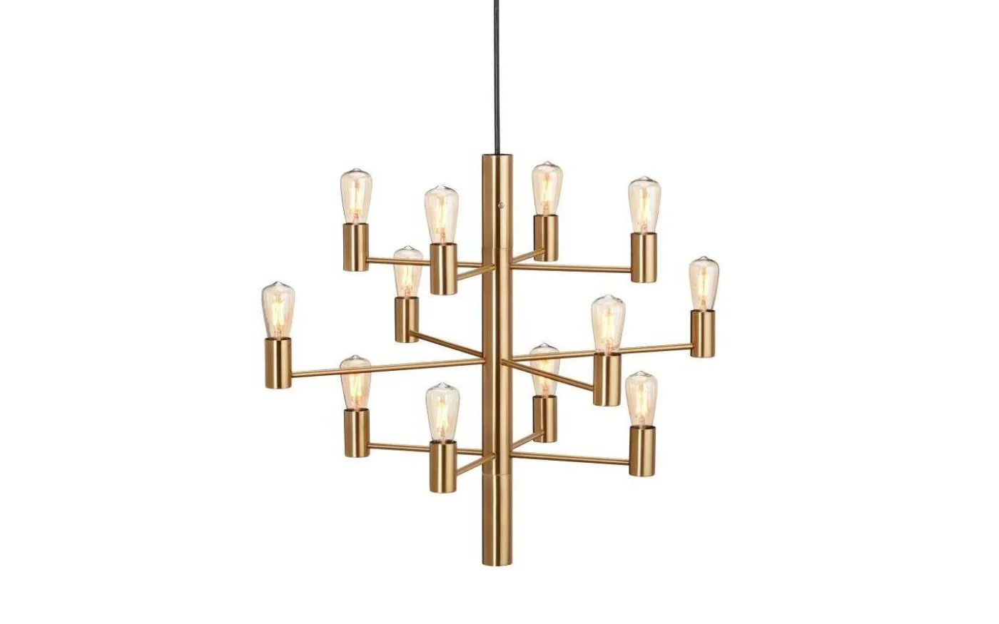Manola Takkrona 60cm LED 12x2,5W Satinmässing