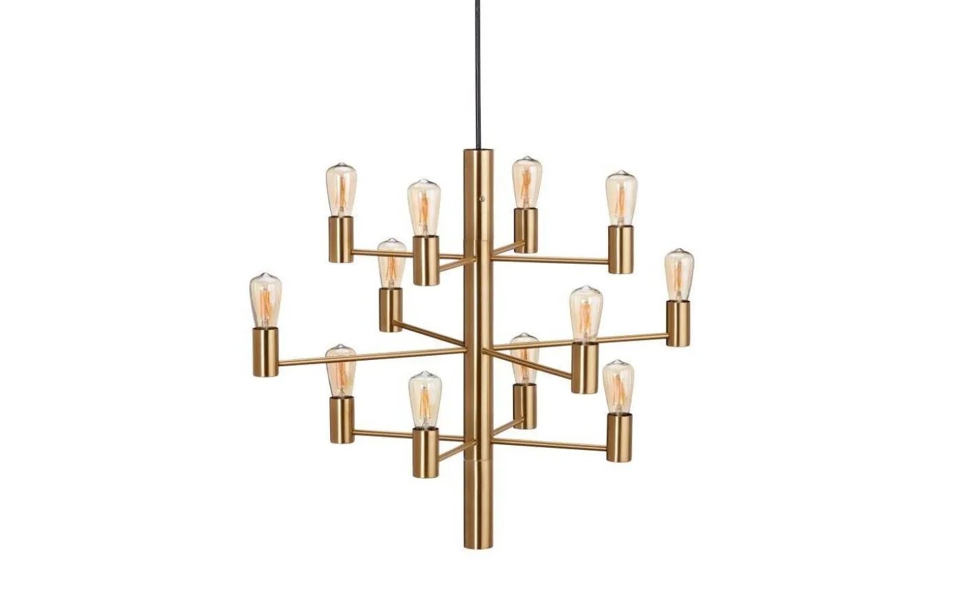 Manola Takkrona 60cm LED 12x2,5W Satinmässing
