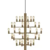 Manola Takkrona 75cm LED 30x2,5W Satinmässing