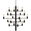 Manola Takkrona 70cm LED 20x2,5W Svart