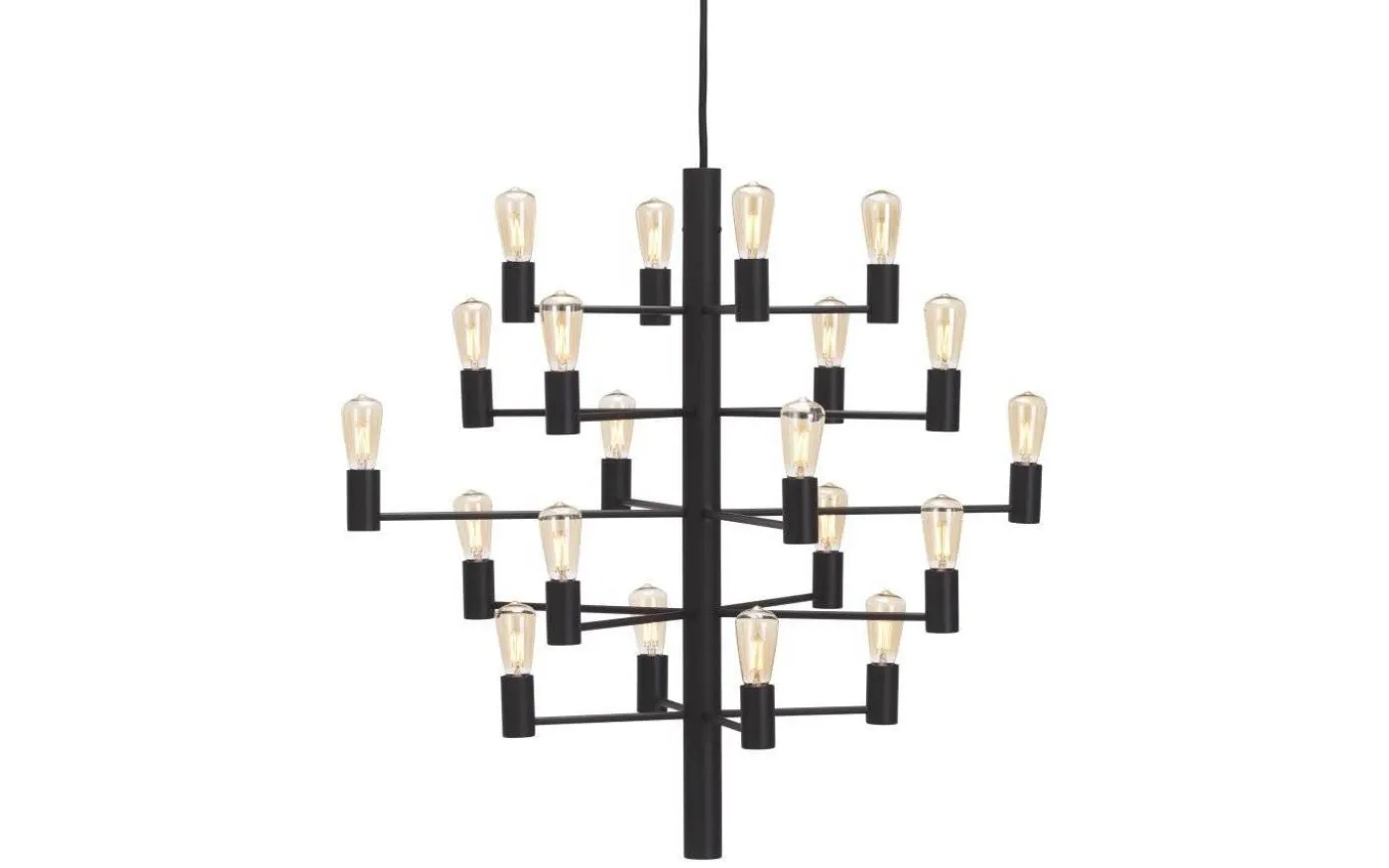 Manola Takkrona 70cm LED 20x2,5W Svart