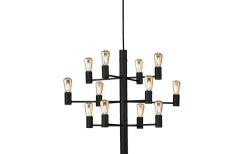 Manola Takkrona 60cm LED 12x2,5W Svart