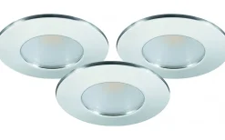 MD-231 Downlight 3000K 3x5W, Krom 230V IP44, 3-Pack