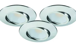 MD-230 Downlight 3000K 3x5W Krom 230V IP44 3-Pack