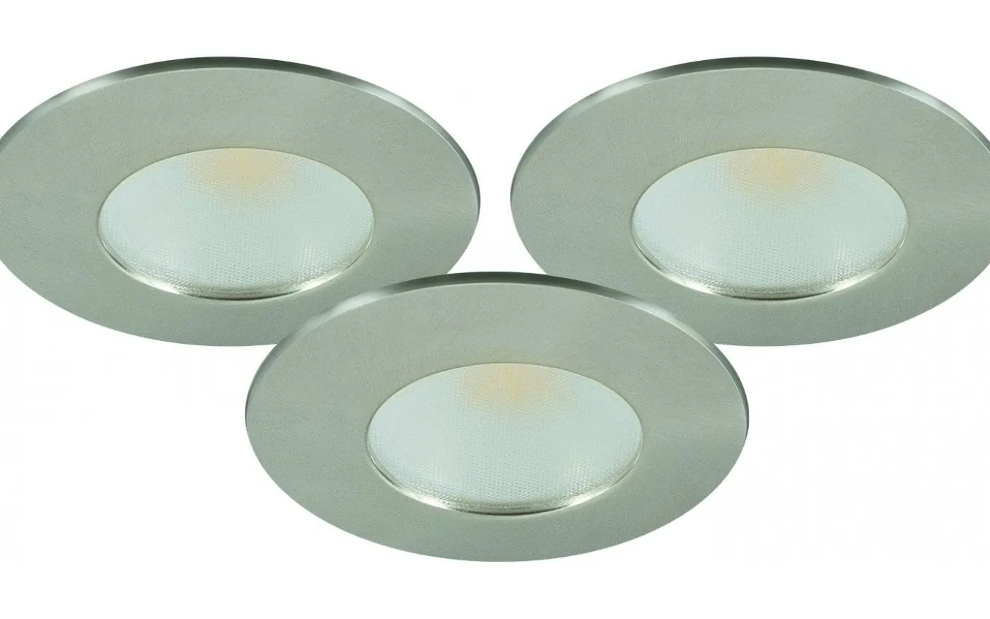 MD-231 Downlight 3000K 3x5W Satin 230V IP44 3-Pack