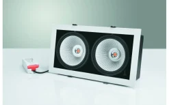 MD-251 Downlight 3000K 2x10W Vit/Svart 230V IP21