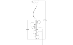 Molekyl Taklampa 38cm Tenn