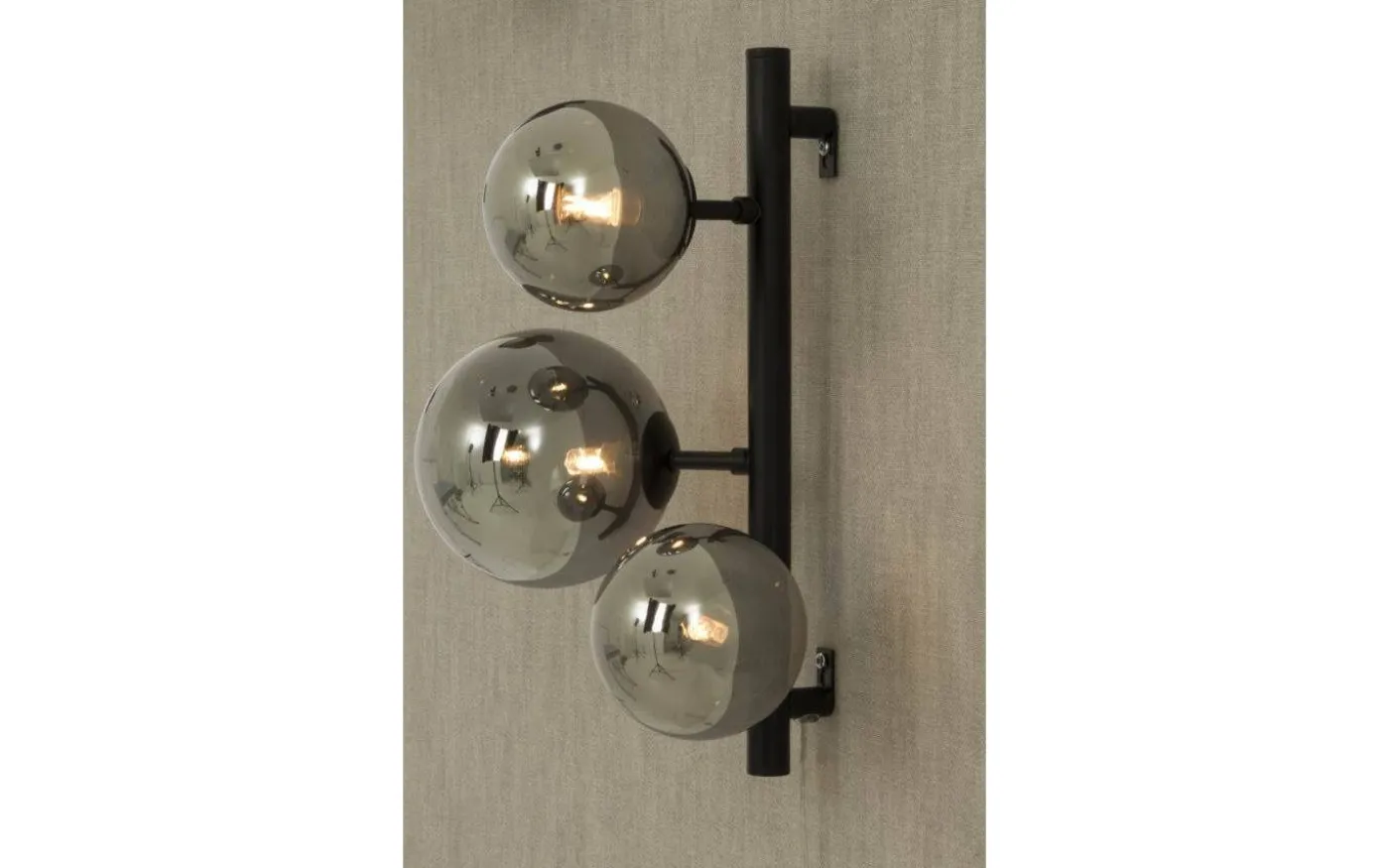 Molekyl Vägglampa Svart/Rök