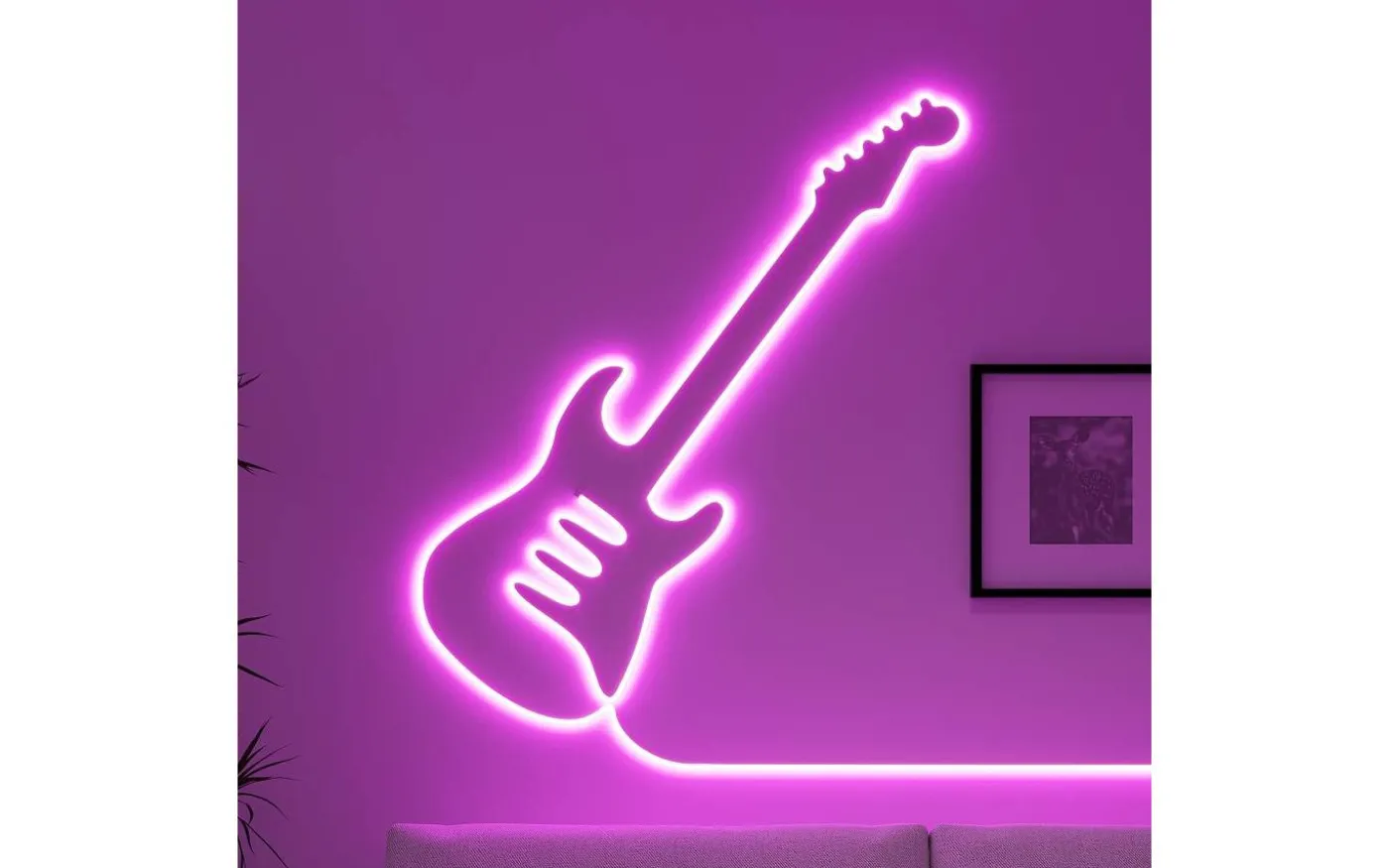 Neon LED-remsa 5m RGB+3000K Komplett Kit Vit