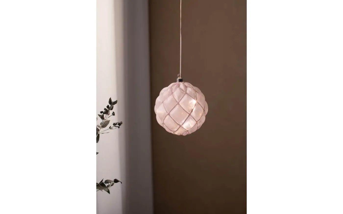 Pearl Batteridriven Dekoration 15cm Rosa