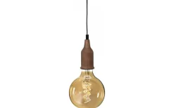 Pendel E27 Jojo Natur med svart textilkabel 3,5m