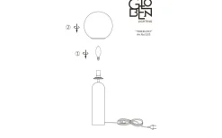 Reservglas till Torrano Bordslampa Ø20cm Vit/Svart