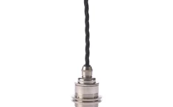 Ringupphäng U18 Svart kabel, Nickel