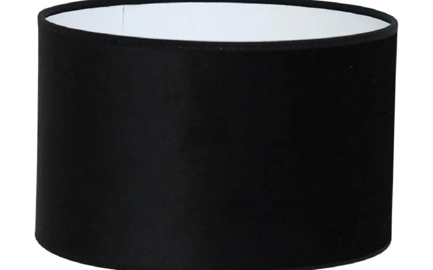 Roma Cylinder Lampskärm Sammet Ø25cm Svart