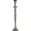 Salong Lampfot Metall 33cm Antiksilver