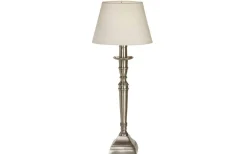 Salong Lampfot Metall 33cm Antiksilver