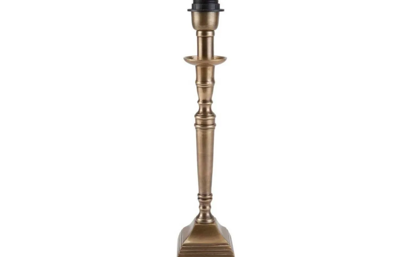 Salong Lampfot Metall 33cm Antikmässing
